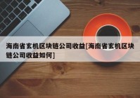 海南省玄机区块链公司收益[海南省玄机区块链公司收益如何]