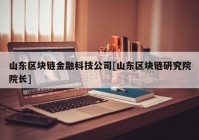 山东区块链金融科技公司[山东区块链研究院院长]