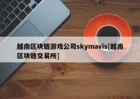 越南区块链游戏公司skymavis[越南区块链交易所]