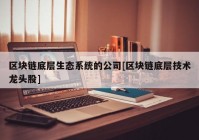 区块链底层生态系统的公司[区块链底层技术龙头股]