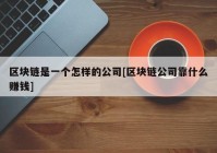 区块链是一个怎样的公司[区块链公司靠什么赚钱]